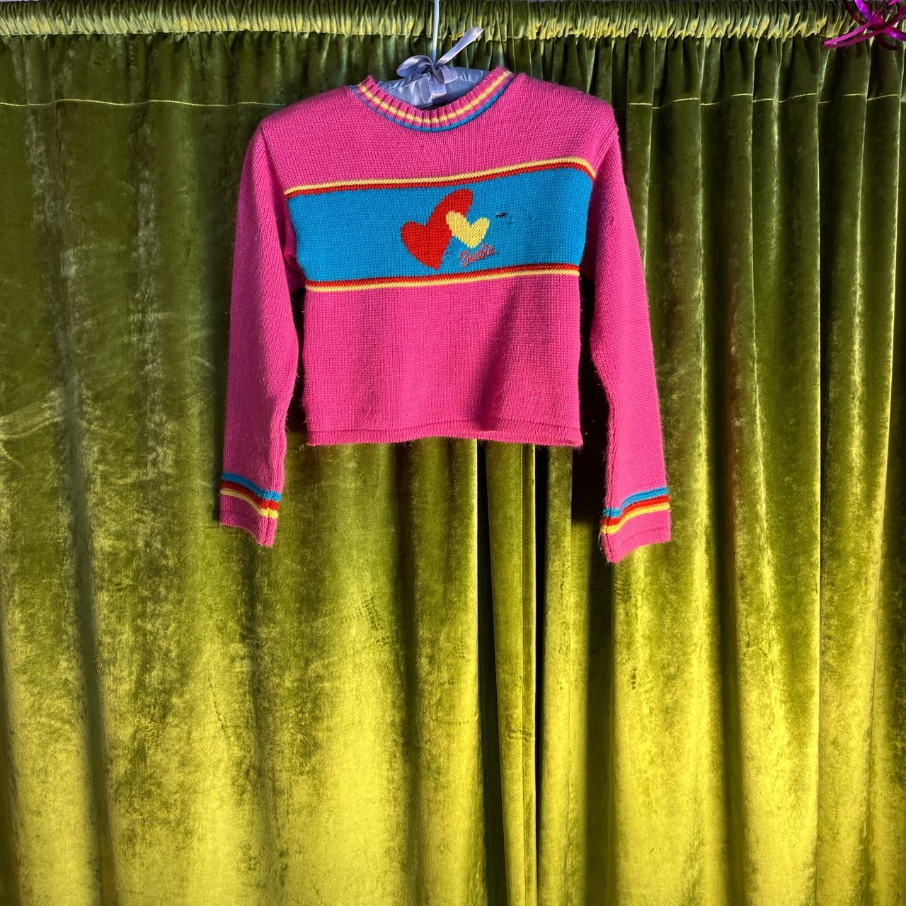 Vintage 1990’s Acrylic Barbie Women’s Pink Sweater