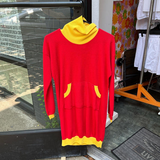 Women’s Yellow and Red Acrylic Bodysuit