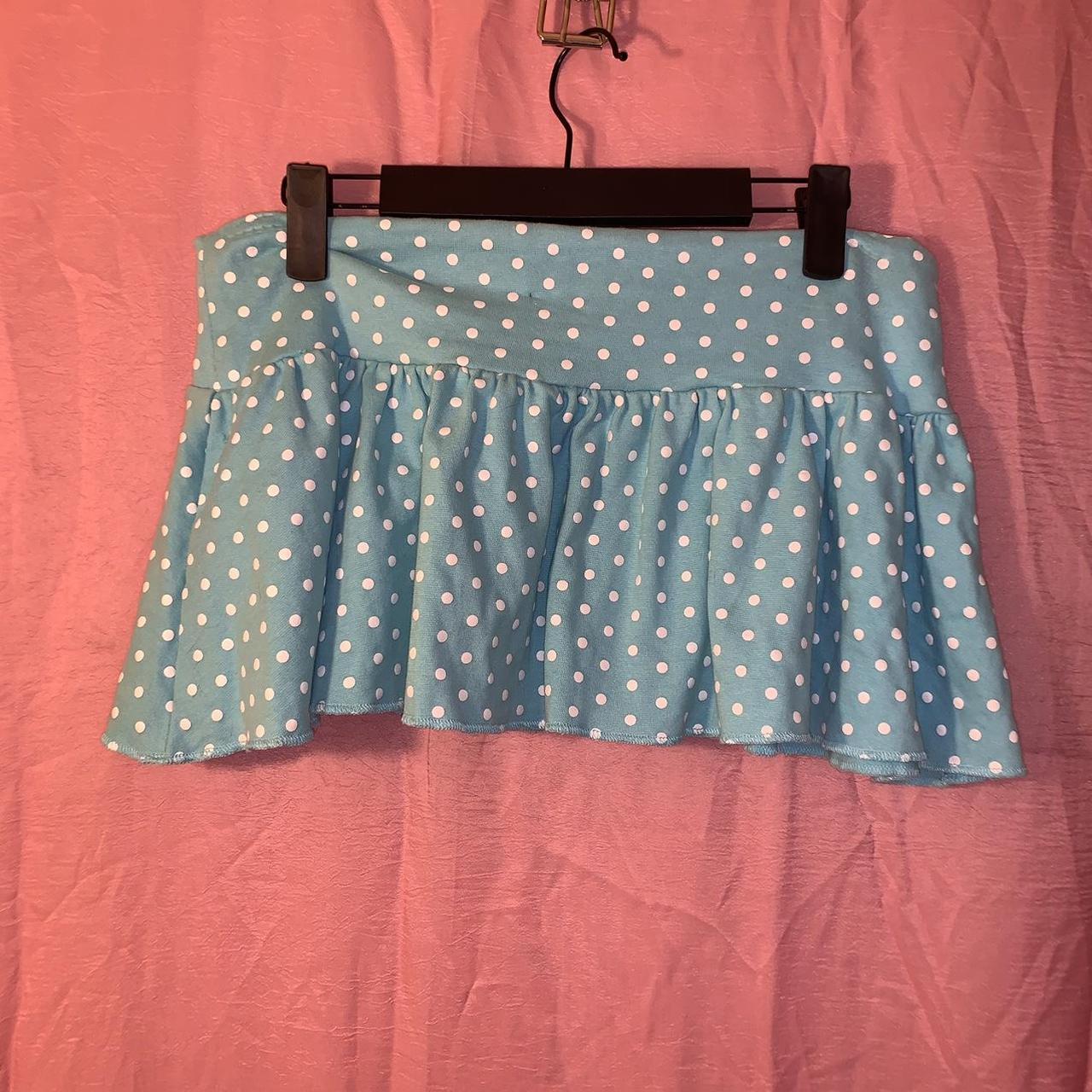 Women’s Blue and White Cotton Skirt