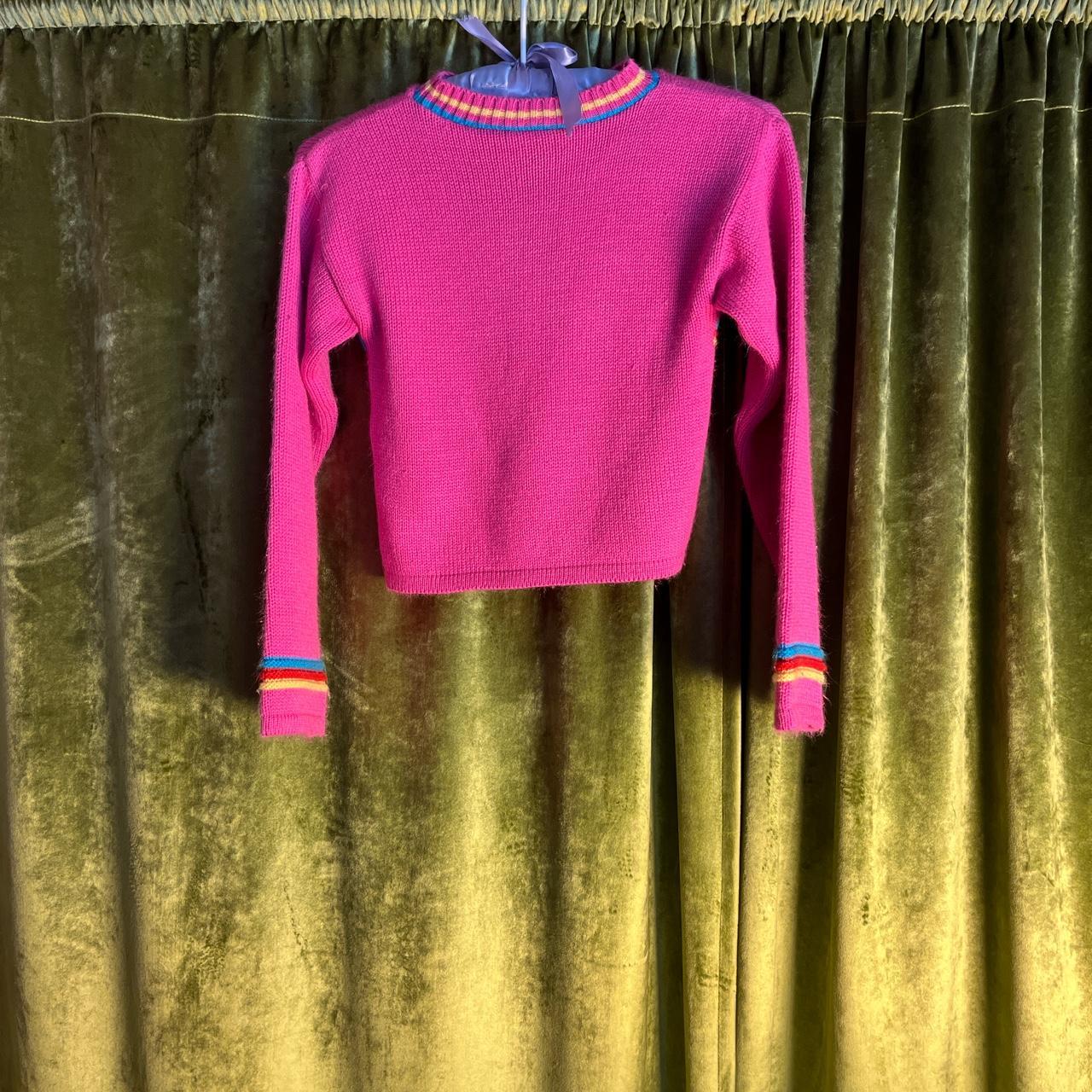 Vintage 1990’s Acrylic Barbie Women’s Pink Sweater