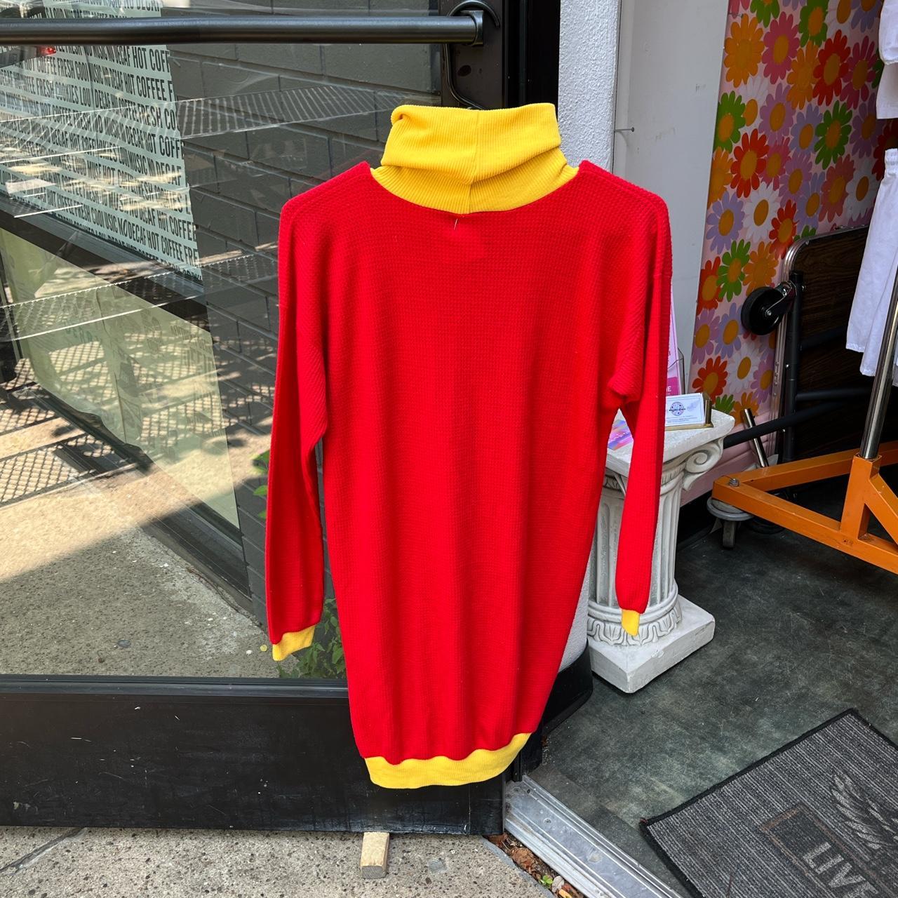 Women’s Yellow and Red Acrylic Bodysuit