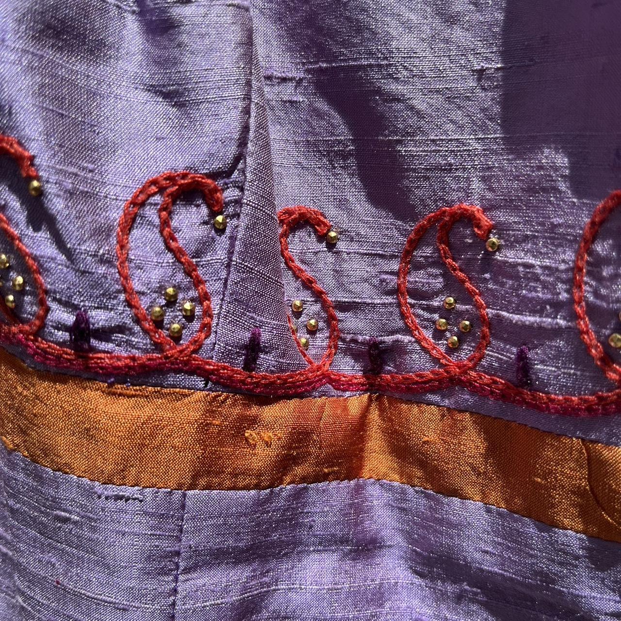 Laundry by Shelli Segal Women’s Purple and Orange Silk Dress